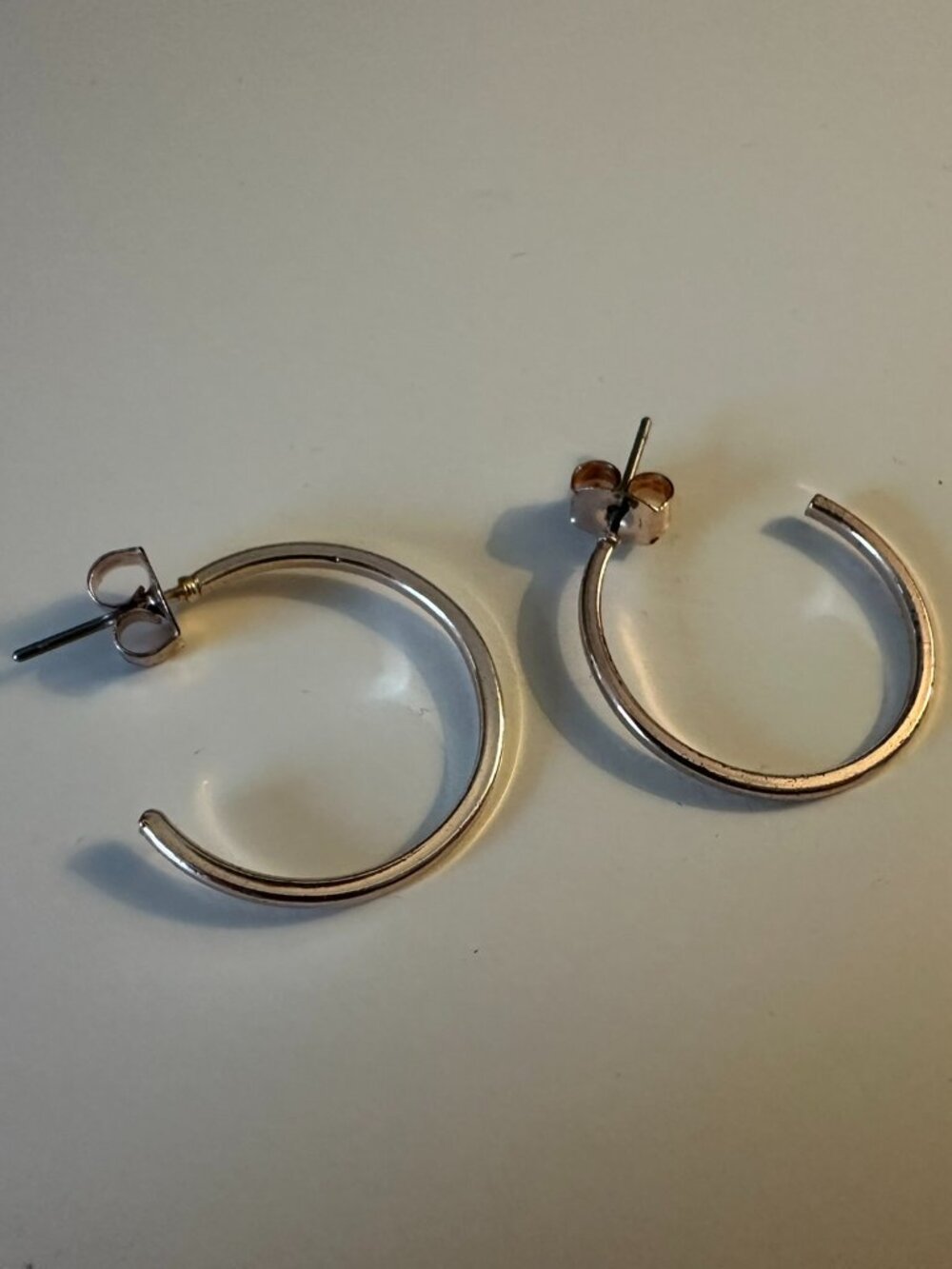 H&M Mini Hoop Earrings - Stud Back - Rose Gold - 0.75"
